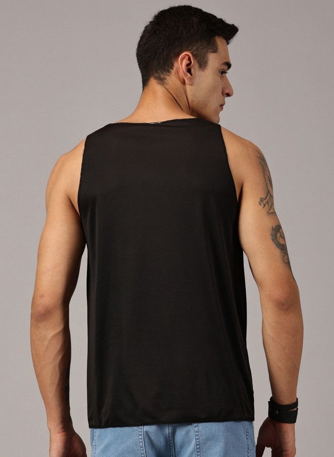 RODZEN Reverse Pack of 2 Typography Printed Basic Inner Vests - Image 5